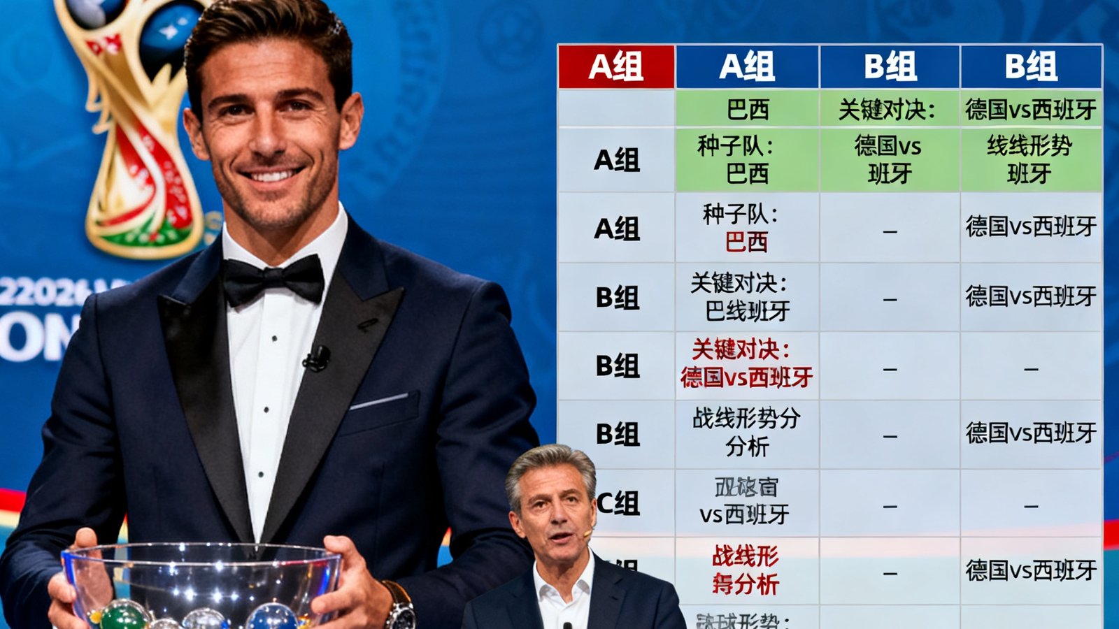 2026世界杯小组赛抽签结果分析，专家解读各小组出线形势，配图抽签现场